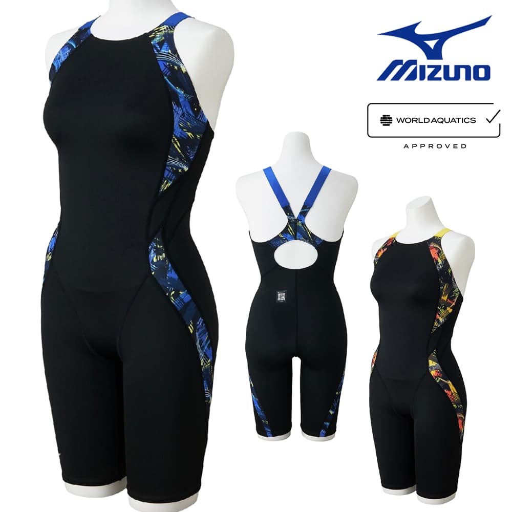 ミズノMIZUNO競泳水着レディースWA承認モデルSTGraphicハーフスーツ（マスターズバック）ここちUGX・SONICSTREAM2026年春夏モデルN2MGD240finaマークあり