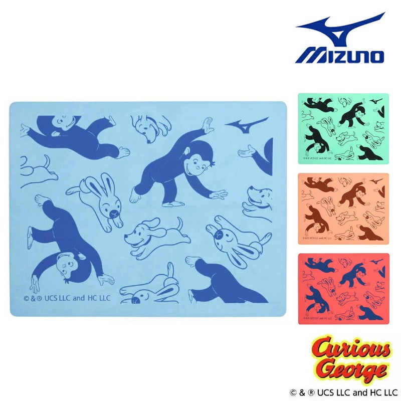 ミズノMIZUNO水泳スイムタオル吸水タオルセームタオルおさるのジョージ2026年春夏追加企画モデルN2JYD095