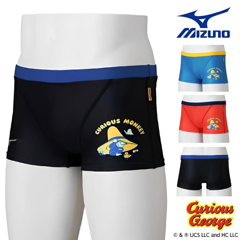 ミズノ MIZUNO 競泳水着 練習用水着 メンズ エクサースーツ ショートスパッツ EXER SUITS U-Fit おさるのジョージ 競泳練習水着 2026年春夏モデル N2MBD093