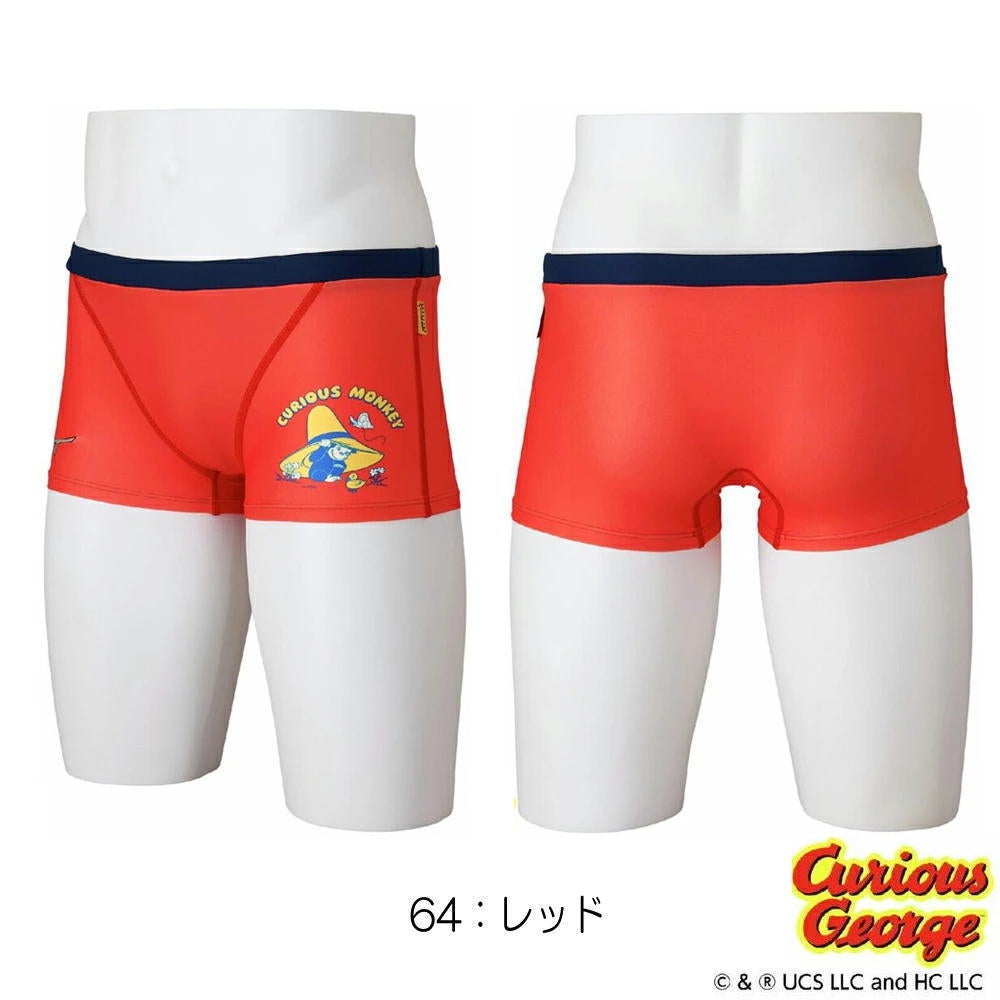 ミズノ MIZUNO 競泳水着 練習用水着 メンズ エクサースーツ ショートスパッツ EXER SUITS U-Fit おさるのジョージ 競泳練習水着 2026年春夏モデル N2MBD093