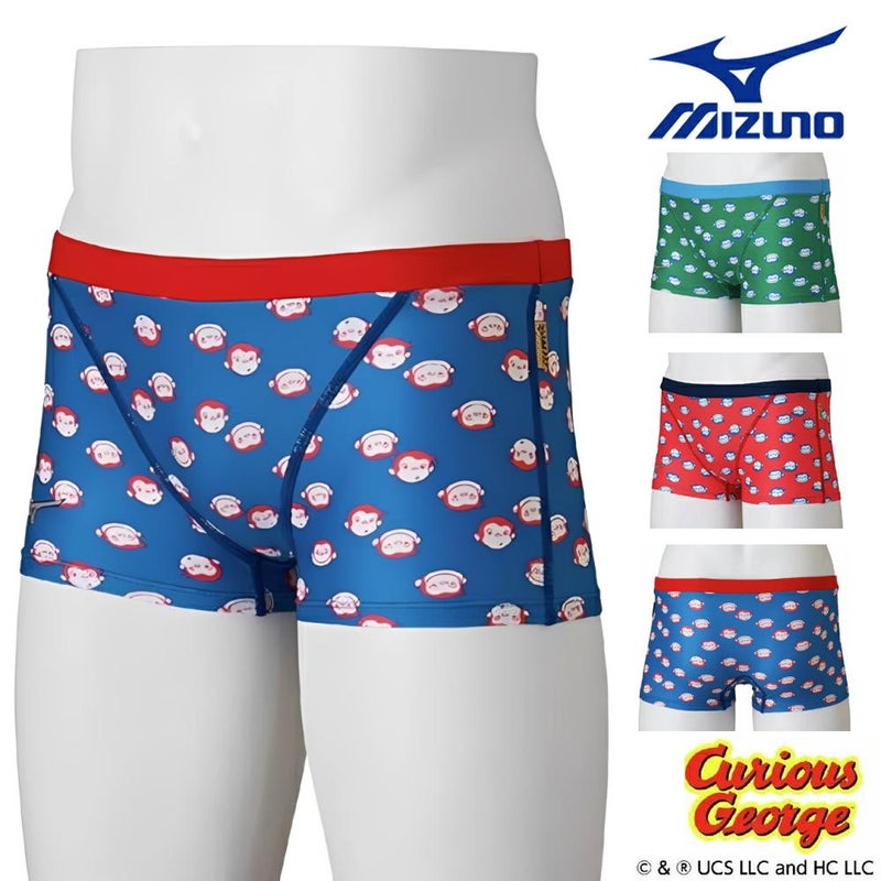 ミズノMIZUNO競泳水着練習用水着メンズエクサースーツショートスパッツEXERSUITSU-Fitおさるのジョージ競泳練習水着2026年春夏モデルN2MBD094