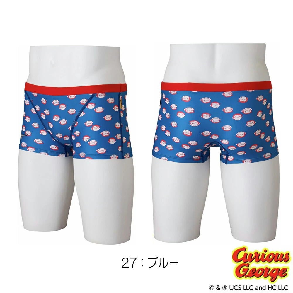 ミズノMIZUNO競泳水着練習用水着メンズエクサースーツショートスパッツEXERSUITSU-Fitおさるのジョージ競泳練習水着2026年春夏モデルN2MBD094