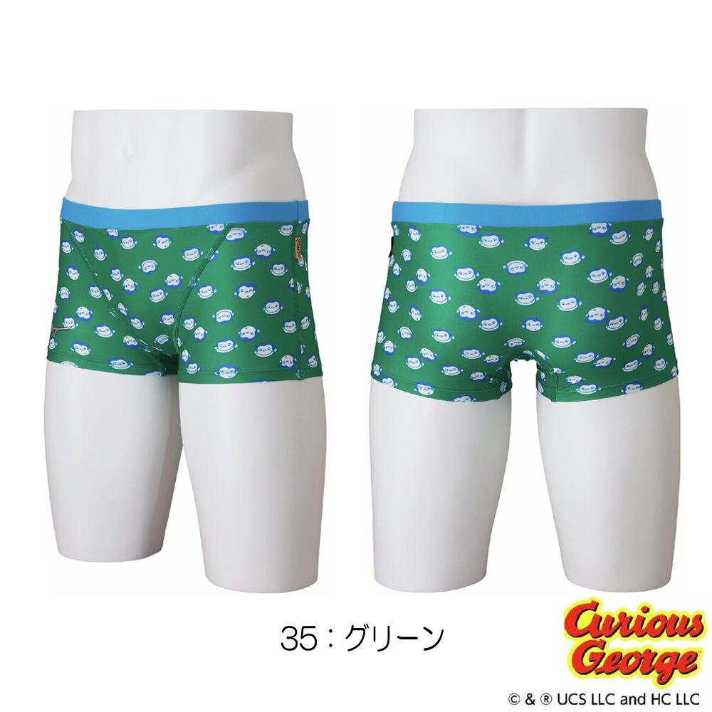 ミズノMIZUNO競泳水着練習用水着メンズエクサースーツショートスパッツEXERSUITSU-Fitおさるのジョージ競泳練習水着2026年春夏モデルN2MBD094