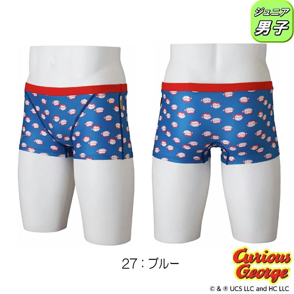 ミズノMIZUNO競泳水着練習用水着ジュニア男子エクサースーツショートスパッツEXERSUITSU-Fitおさるのジョージ競泳練習水着2026年春夏モデルN2MBD494