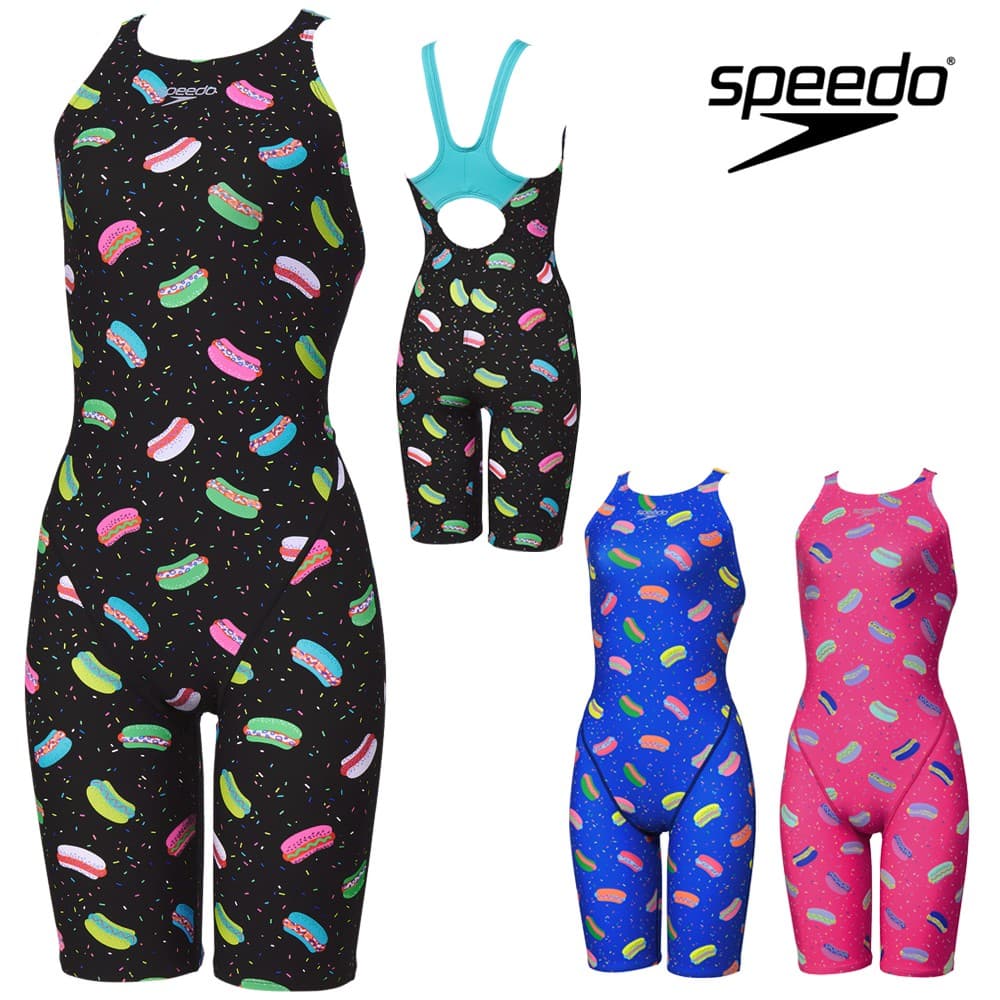 スピードSPEEDO競泳水着練習用水着レディースホットドッグターンズミニオープンバックニースキンオールインワンENDURANCEECO競泳練習水着2026年春夏モデルSTW12604