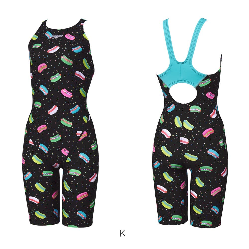 スピードSPEEDO競泳水着練習用水着レディースホットドッグターンズミニオープンバックニースキンオールインワンENDURANCEECO競泳練習水着2026年春夏モデルSTW12604