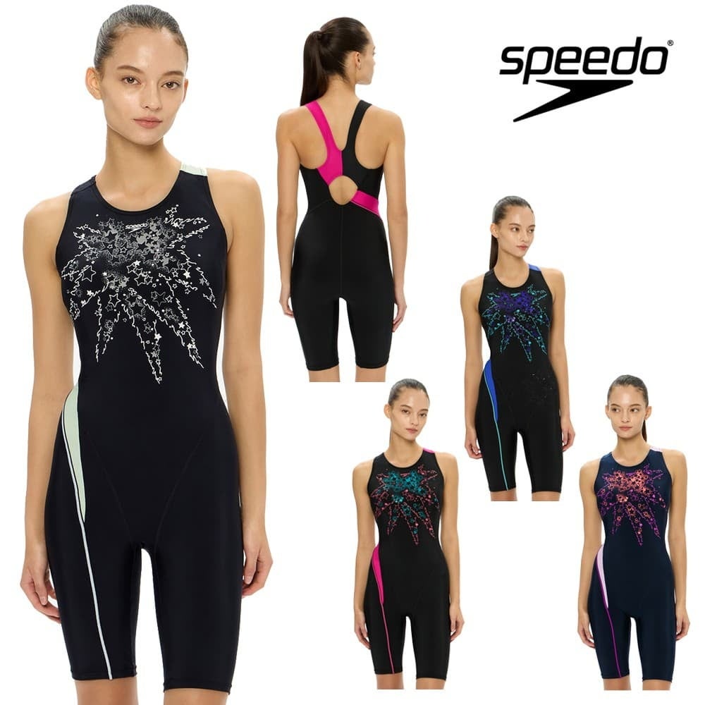 スピードSPEEDOフィットネス水着レディーススターライトルースンニースキンオールインワンパッド付きUltraStretch02026年春夏モデルSFW12610