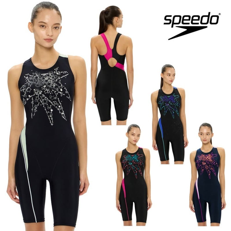 スピードSPEEDOフィットネス水着レディーススターライトルースンニースキンオールインワンパッド付きUltraStretch02026年春夏モデルSFW12610