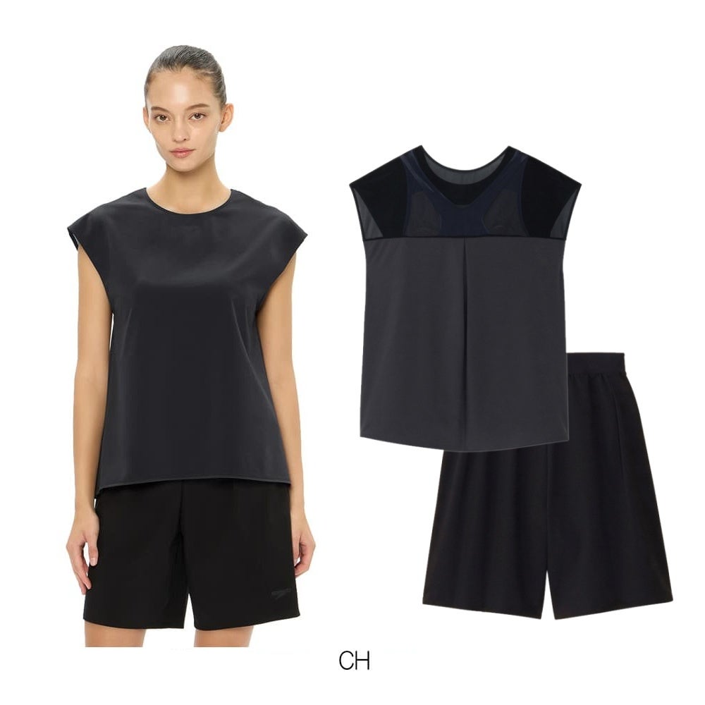 スピードSPEEDOフィットネス水着レディースエアパMパッド付きSoftandStretchTaffeta2026年春夏モデルSFW22611