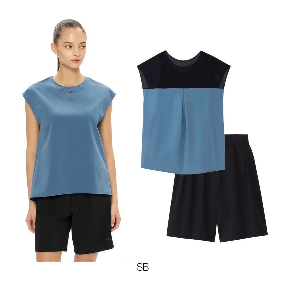 スピードSPEEDOフィットネス水着レディースエアパMパッド付きSoftandStretchTaffeta2026年春夏モデルSFW22611