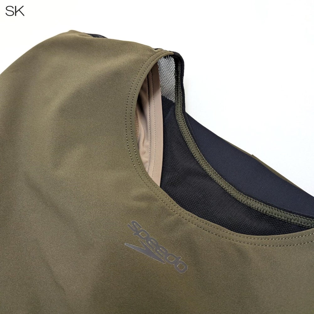 スピードSPEEDOフィットネス水着レディースエアパMパッド付きSoftandStretchTaffeta2026年春夏モデルSFW22611