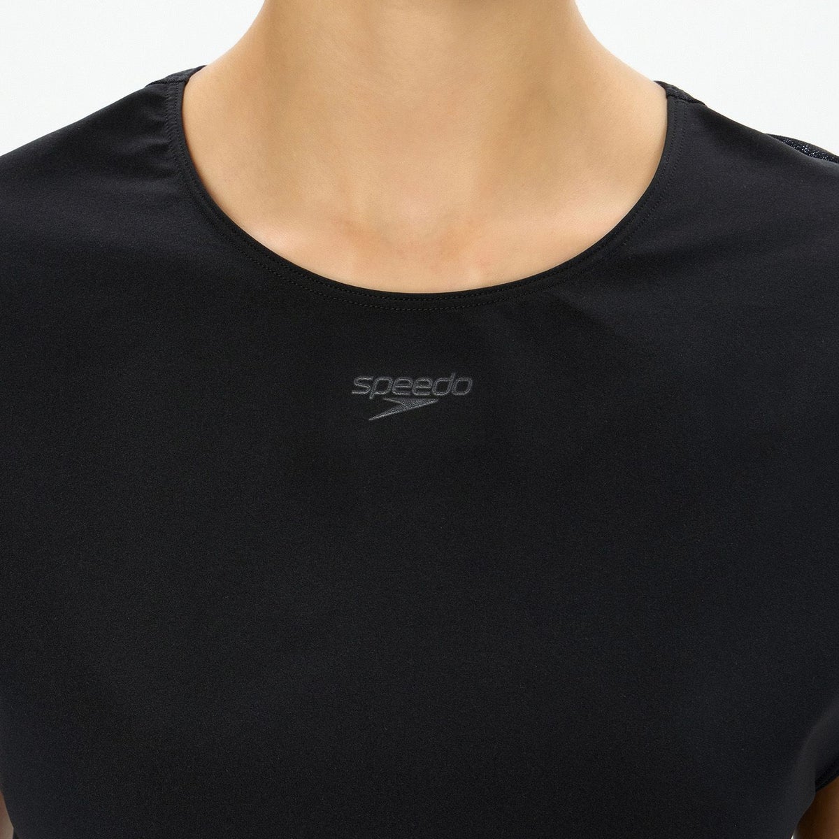 スピードSPEEDOフィットネス水着レディースストリームドッツロゴルースンニースキンオールインワンパッド付きUltraStretch02026年春夏モデルSFW12614