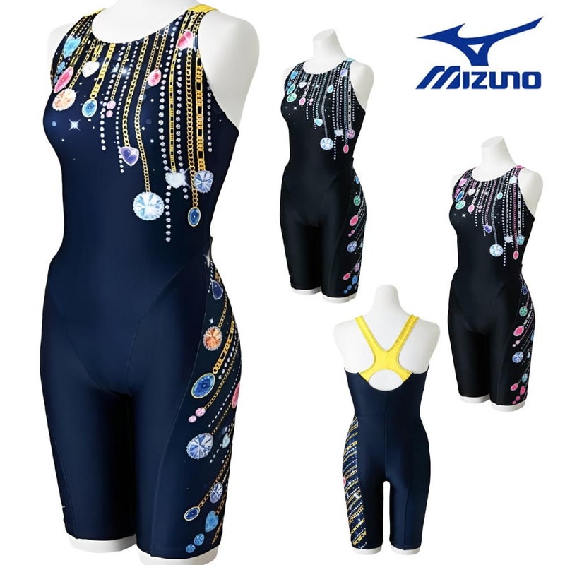 ミズノMIZUNOフィットネス水着レディースStrokeONEオールインワンパッド付き2026年春夏モデルN2JGD304
