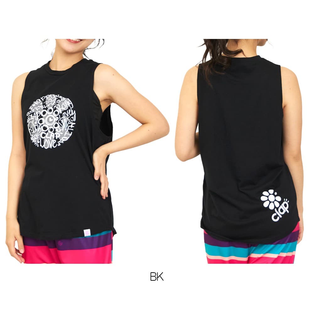 クラップCLAPクラップラクガキトレーニングタンクレディーススポーツアパレルトレーニングフィットネス女性CTS26017