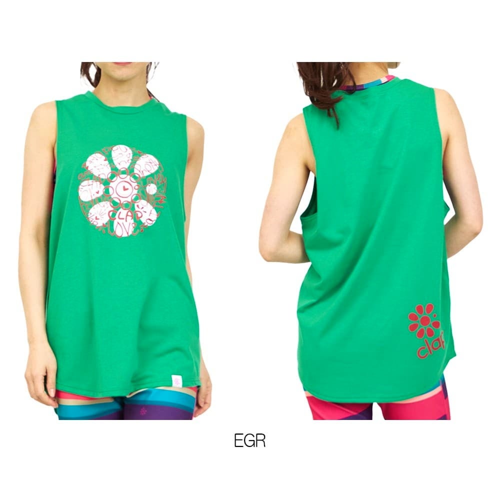 クラップCLAPクラップラクガキトレーニングタンクレディーススポーツアパレルトレーニングフィットネス女性CTS26017