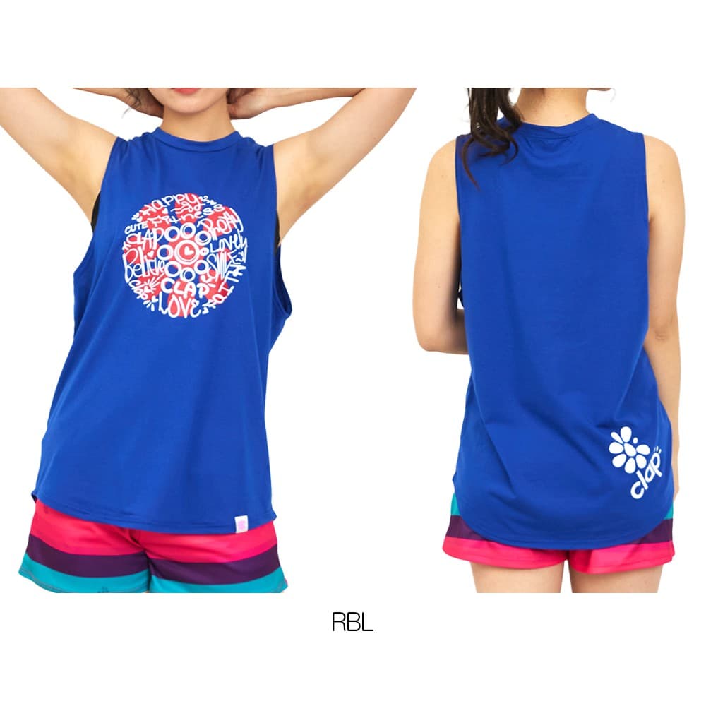 クラップCLAPクラップラクガキトレーニングタンクレディーススポーツアパレルトレーニングフィットネス女性CTS26017