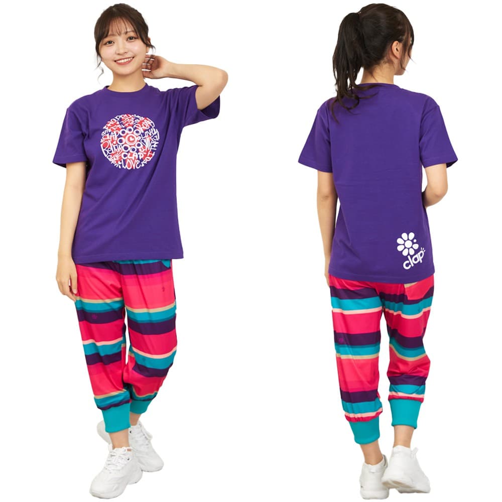 クラップCLAPクラップラクガキティーレディーススポーツアパレルトレーニングフィットネス女性CTS26018