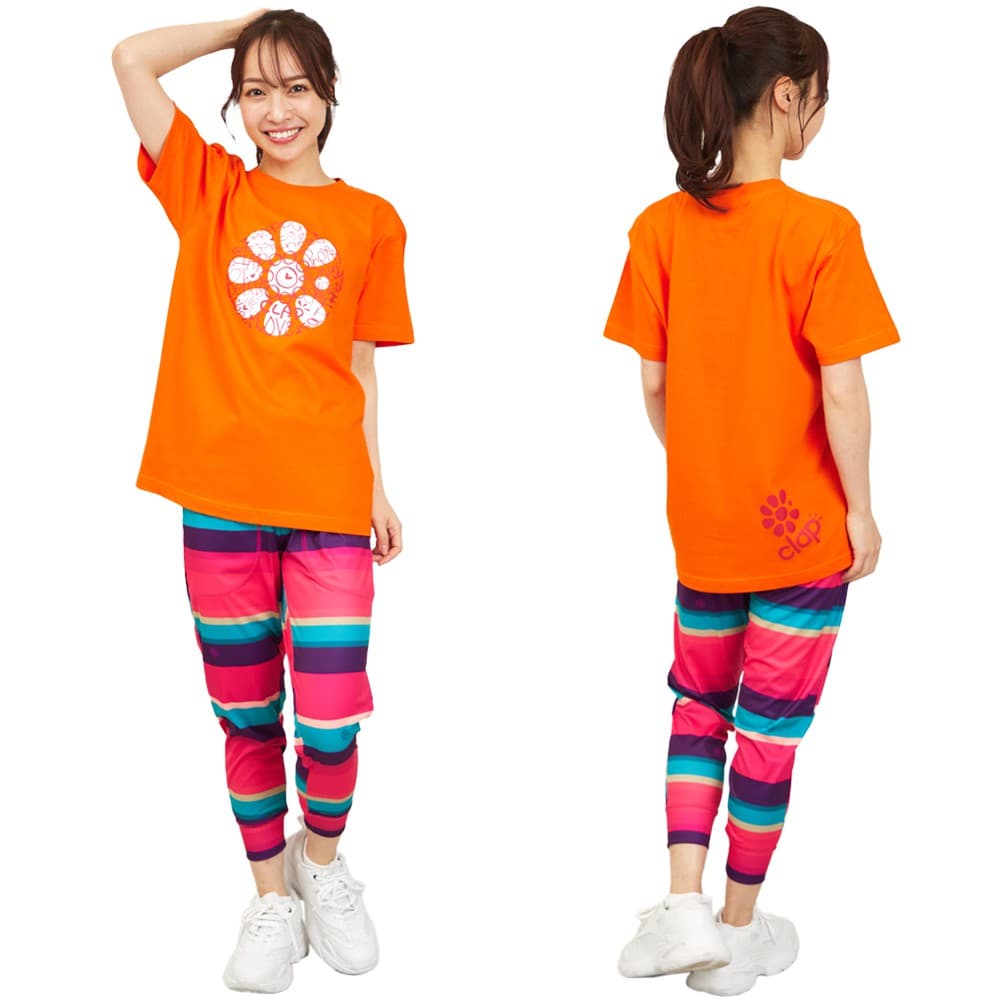 クラップCLAPクラップラクガキティーレディーススポーツアパレルトレーニングフィットネス女性CTS26018