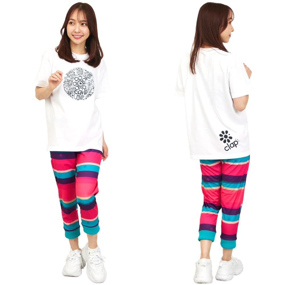 クラップCLAPクラップラクガキティーレディーススポーツアパレルトレーニングフィットネス女性CTS26018