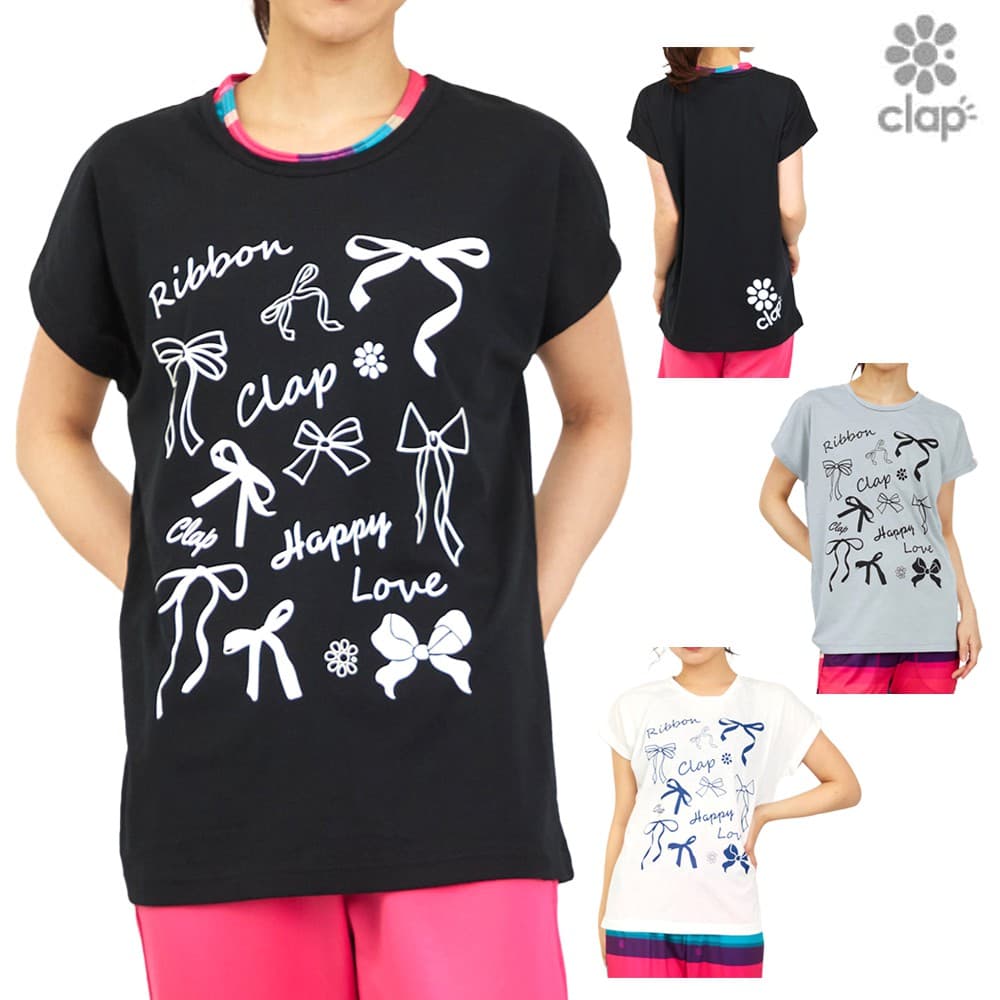 クラップCLAPリボンクラップドルマンエスレディーススポーツアパレルトレーニングフィットネス女性CTS26019