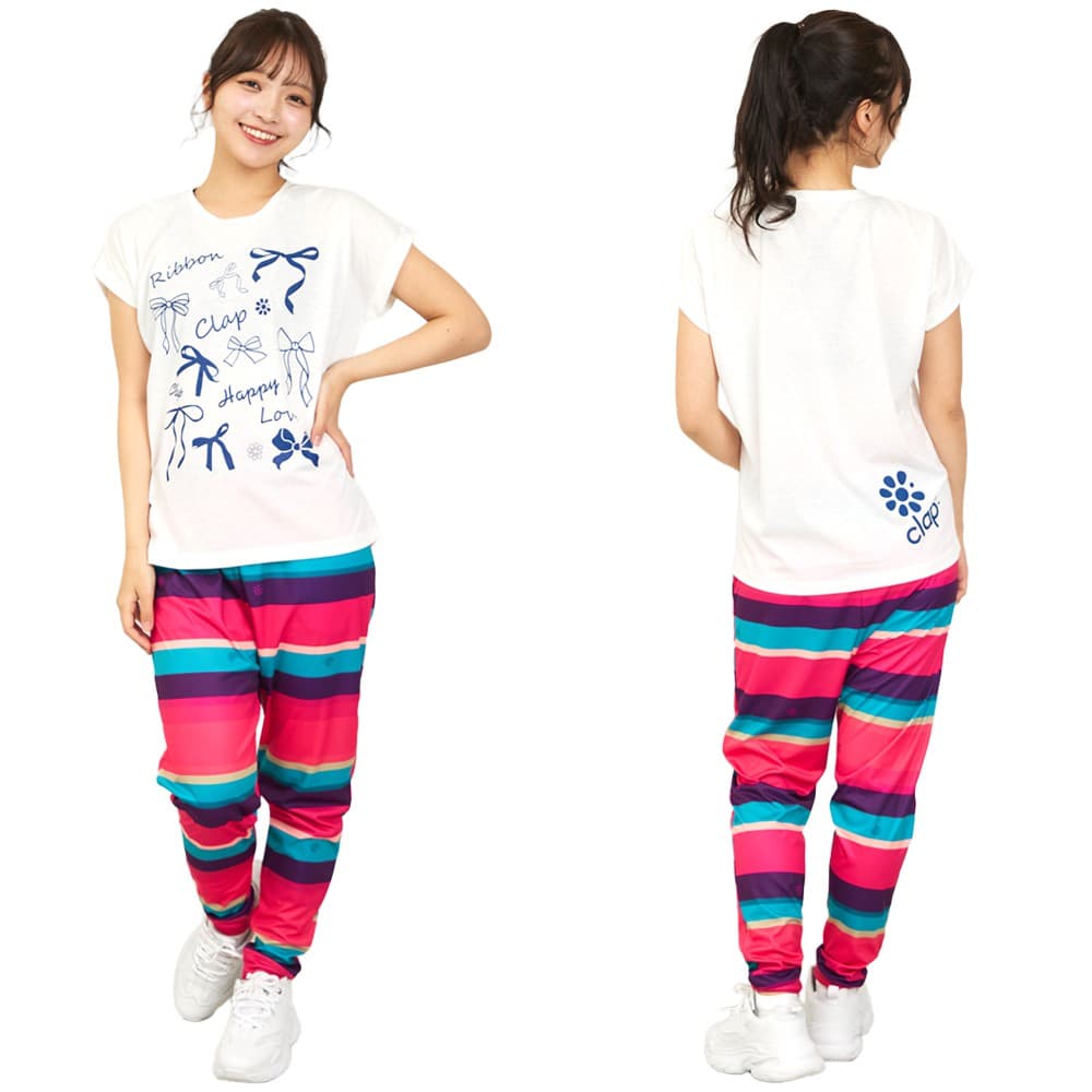 クラップCLAPリボンクラップドルマンエスレディーススポーツアパレルトレーニングフィットネス女性CTS26019