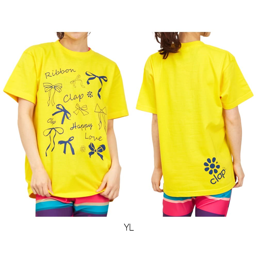 クラップCLAPリボンクラップティーレディーススポーツアパレルトレーニングフィットネス女性CTS26020