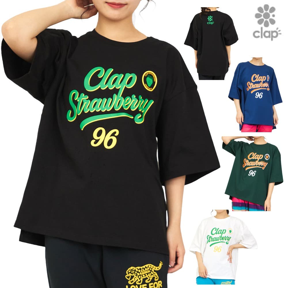 クラップCLAPクラップストロベリービッグティーレディーススポーツアパレルトレーニングフィットネス女性CTS26021