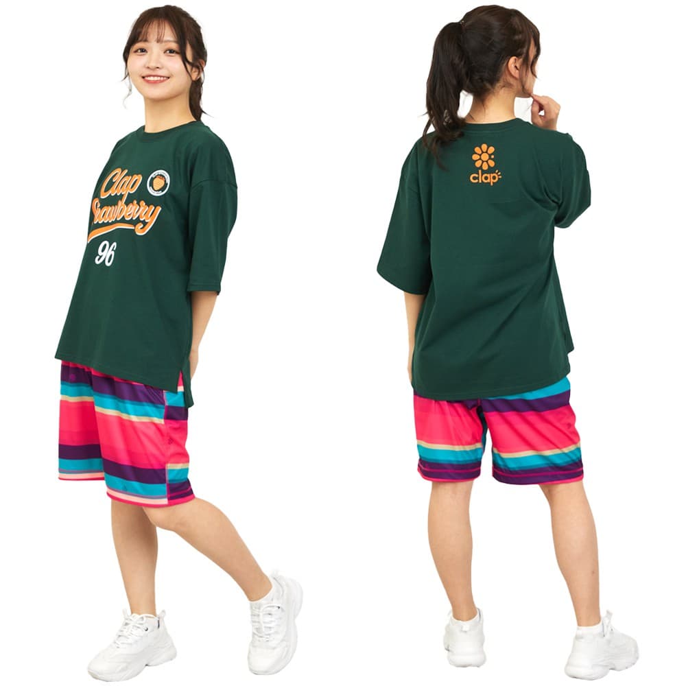 クラップCLAPクラップストロベリービッグティーレディーススポーツアパレルトレーニングフィットネス女性CTS26021