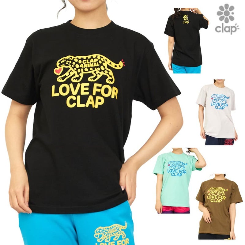 クラップCLAPクラップアニマルティーレディーススポーツアパレルトレーニングフィットネス女性CTS26024