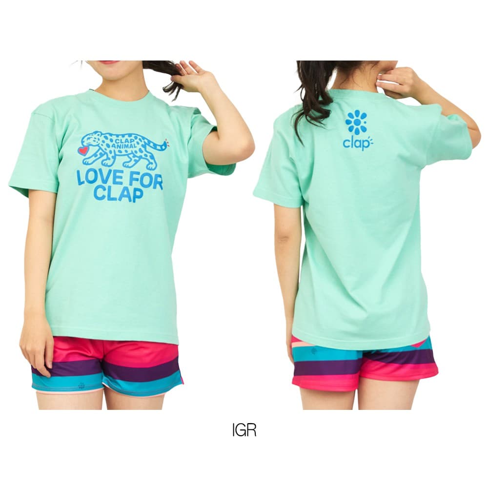 クラップCLAPクラップアニマルティーレディーススポーツアパレルトレーニングフィットネス女性CTS26024