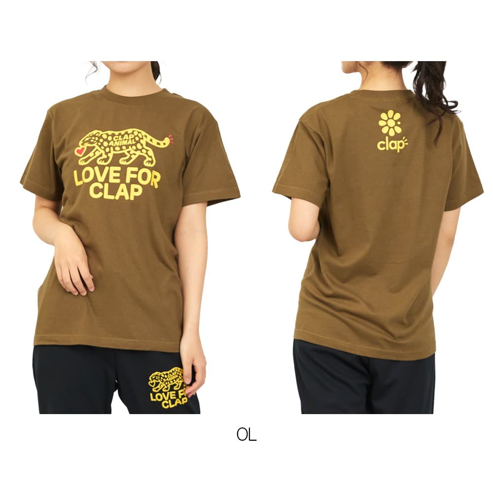 クラップCLAPクラップアニマルティーレディーススポーツアパレルトレーニングフィットネス女性CTS26024