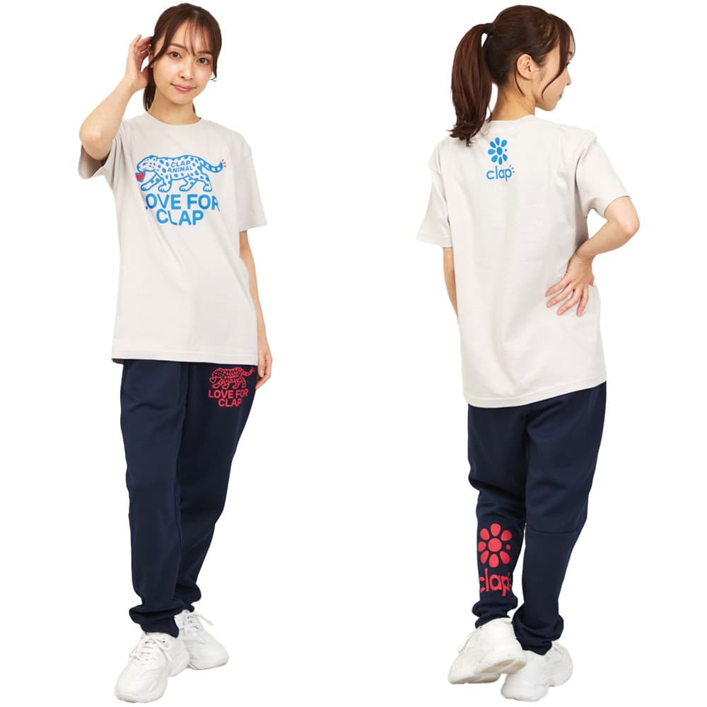 クラップCLAPクラップアニマルティーレディーススポーツアパレルトレーニングフィットネス女性CTS26024