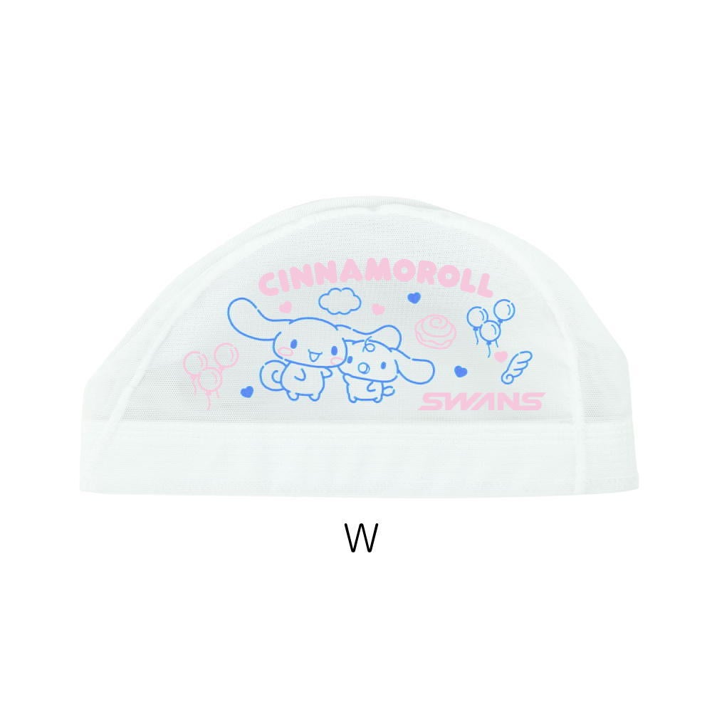 SWANSスワンズ水泳限定メッシュキャップシナモロールスイムキャップ水泳帽水泳小物SA-6CR26SS