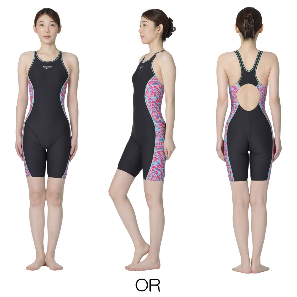 スピードSPEEDO競泳水着レディース練習用ターンズニースキンオールインワンENDURANCEECO競泳練習水着別注モデルSTW12642Z