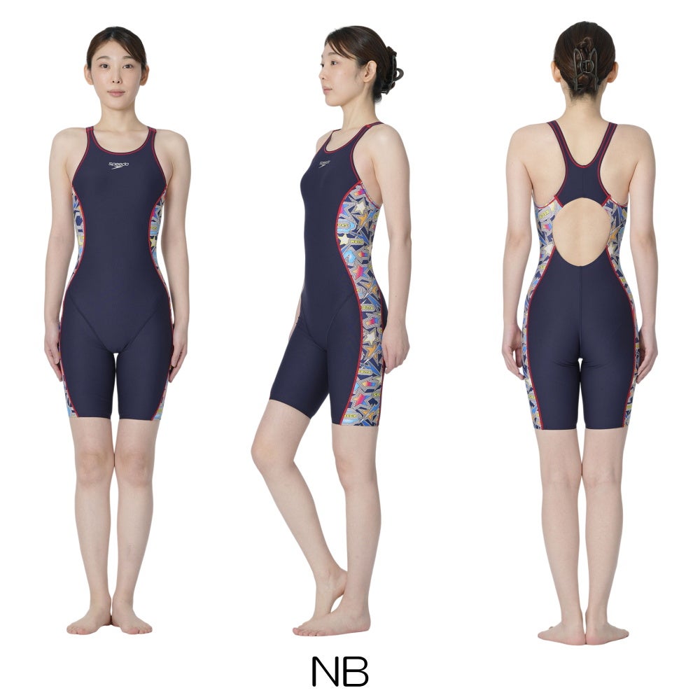 スピードSPEEDO競泳水着レディース練習用ターンズニースキンオールインワンENDURANCEECO競泳練習水着別注モデルSTW12642Z