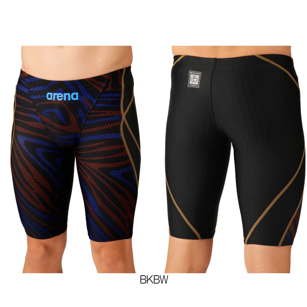 アリーナARENA競泳水着メンズWA承認モデルレーシングスパッツハーフレッグECOAQUARACINGECOAQUASTRIPE2026年秋冬モデルAS6FRC77Mfinaマークあり