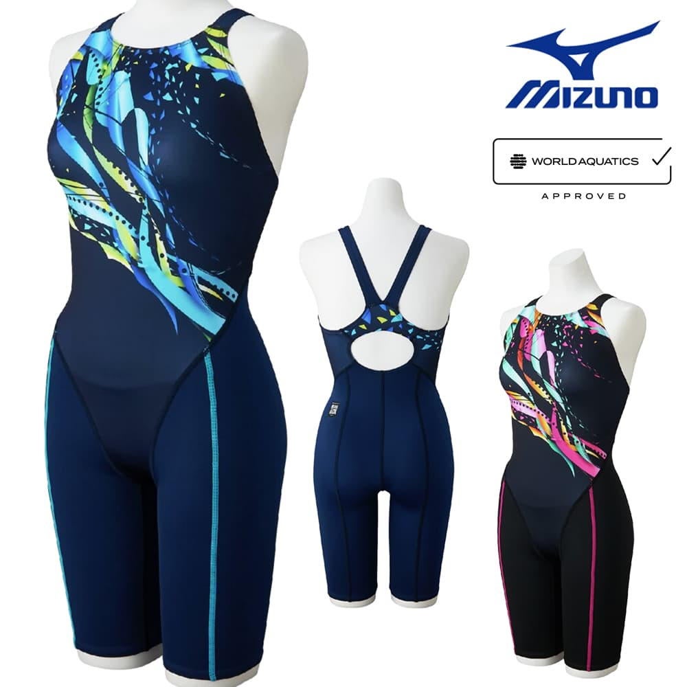 ミズノMIZUNO競泳水着レディースWA承認モデルSTGraphicハーフスーツマスターズバックオールインワン2026年春夏モデルN2MGD242finaマークあり