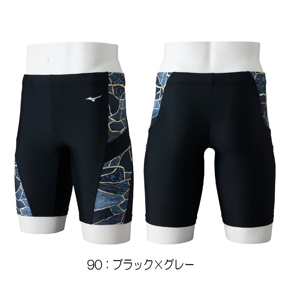 ミズノMIZUNOフィットネス水着メンズハーフスパッツ2026年春夏モデルN2JBD113