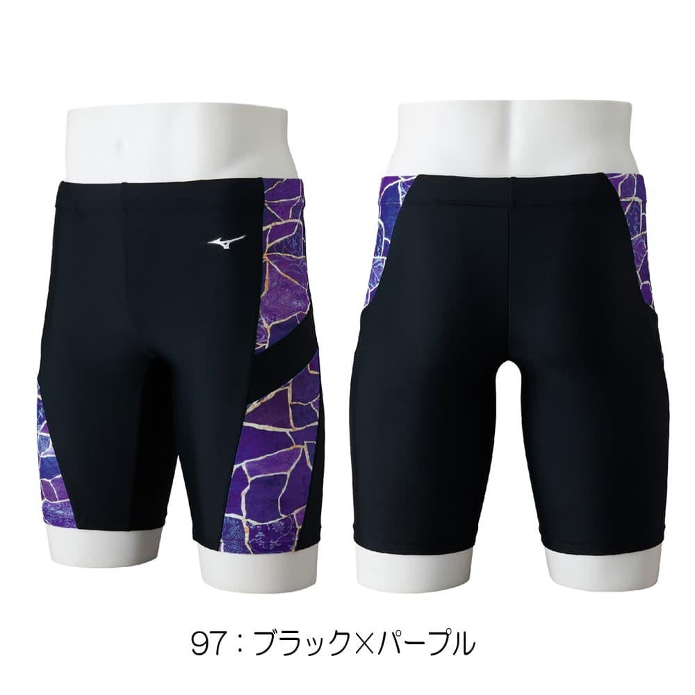 ミズノMIZUNOフィットネス水着メンズハーフスパッツ2026年春夏モデルN2JBD113