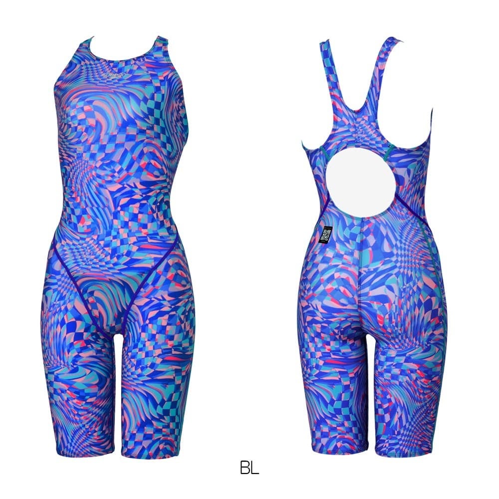 スピードSPEEDO競泳水着レディースWA承認モデルフレックスシグマニューセミオープンバックニースキン3オールインワンFLEXΣν2026年春夏モデルSCW12607Ffinaマークあり