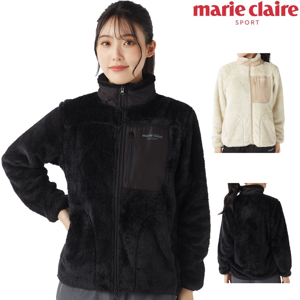marie claire SPORT マリクレールスポーツ レディース ボアフルジップブルゾン NIKI445721