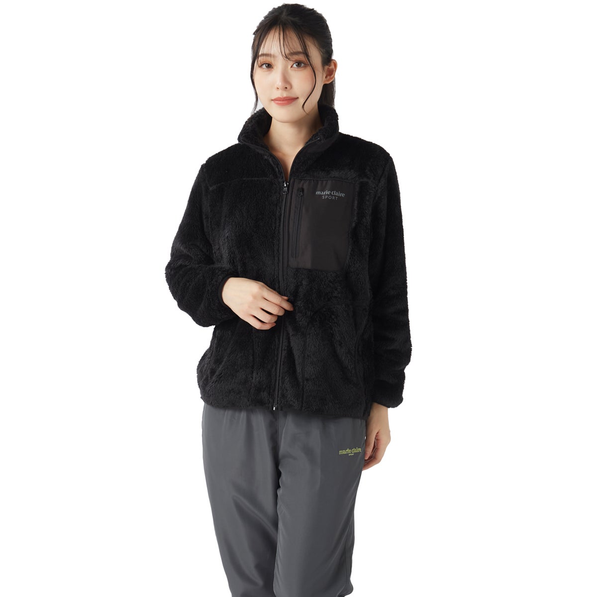 marie claire SPORT マリクレールスポーツ レディース ボアフルジップブルゾン NIKI445721