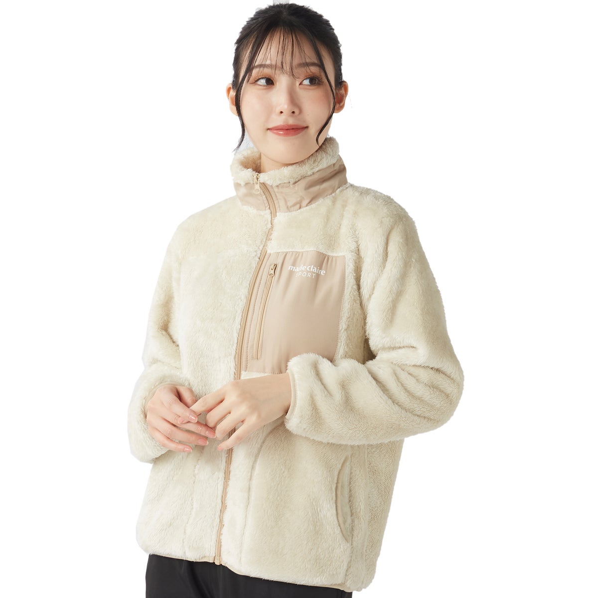 marie claire SPORT マリクレールスポーツ レディース ボアフルジップブルゾン NIKI445721