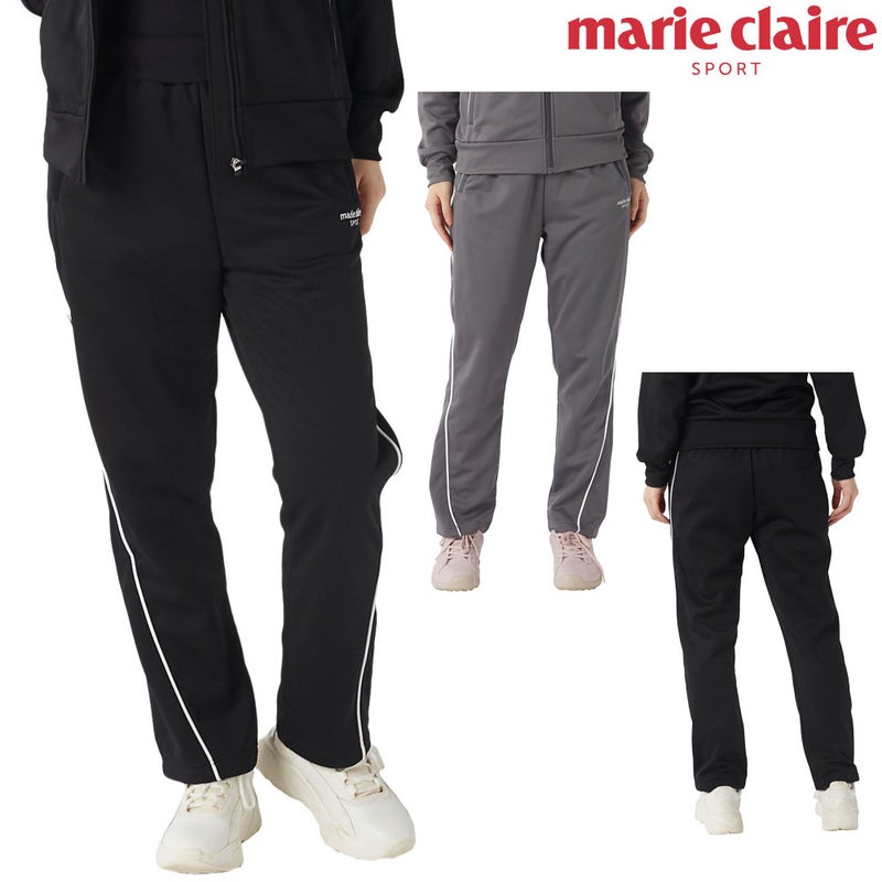 marie claire SPORT マリクレールスポーツ レディース 裏起毛ジャージロングパンツ NIKI445746