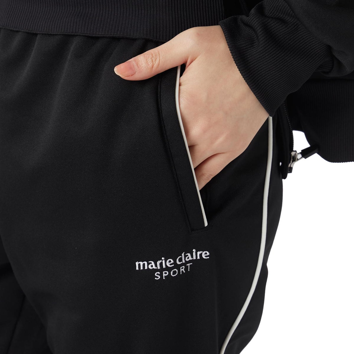 marie claire SPORT マリクレールスポーツ レディース 裏起毛ジャージロングパンツ NIKI445746