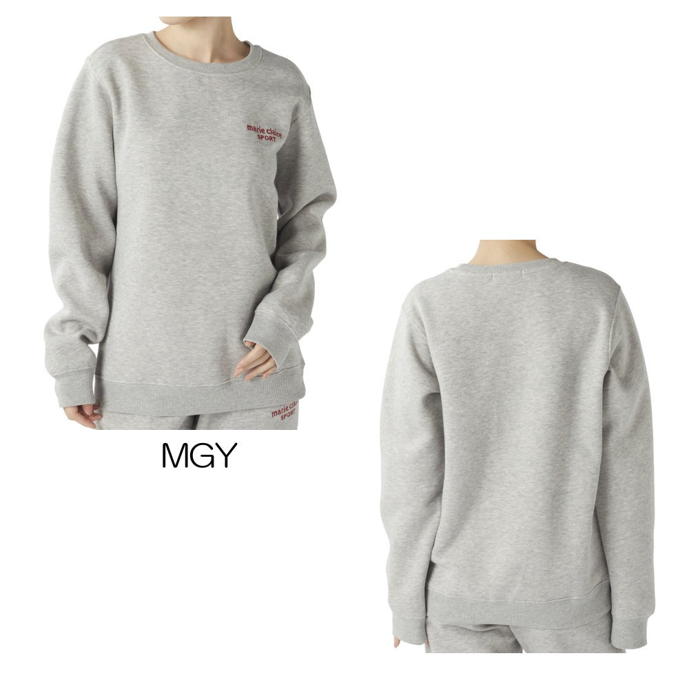 marie claire SPORT マリクレールスポーツ レディース 裏起毛スウェットクルートレーナー NIKI445716