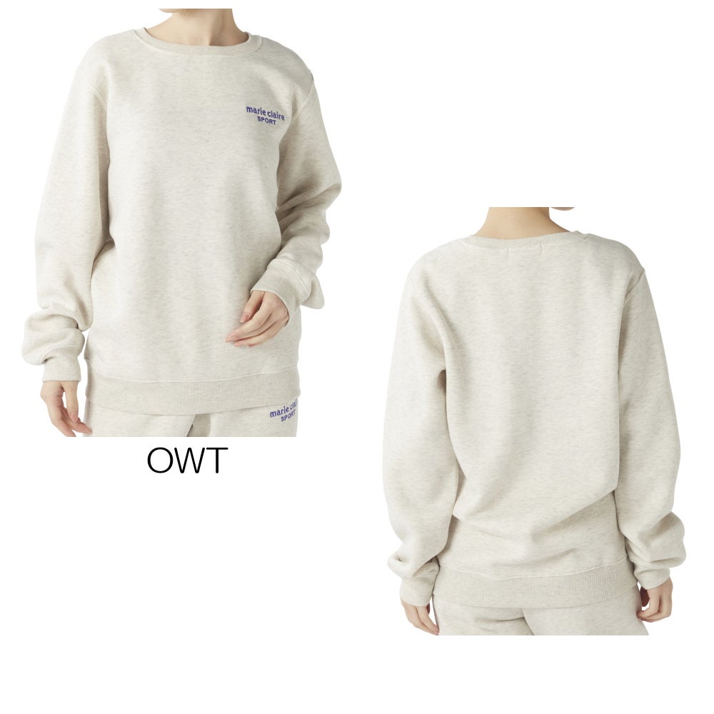 marie claire SPORT マリクレールスポーツ レディース 裏起毛スウェットクルートレーナー NIKI445716
