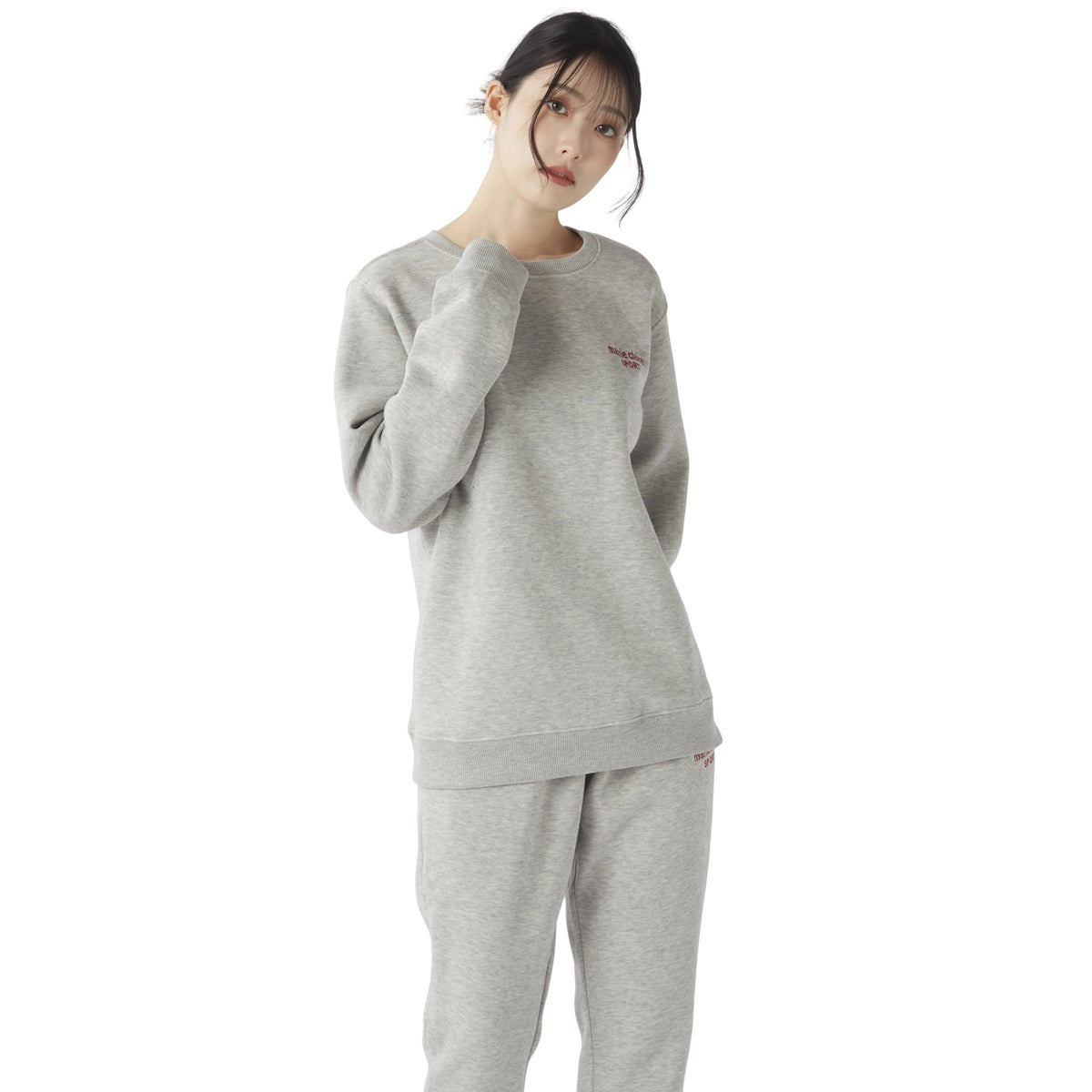 marie claire SPORT マリクレールスポーツ レディース 裏起毛スウェットクルートレーナー NIKI445716