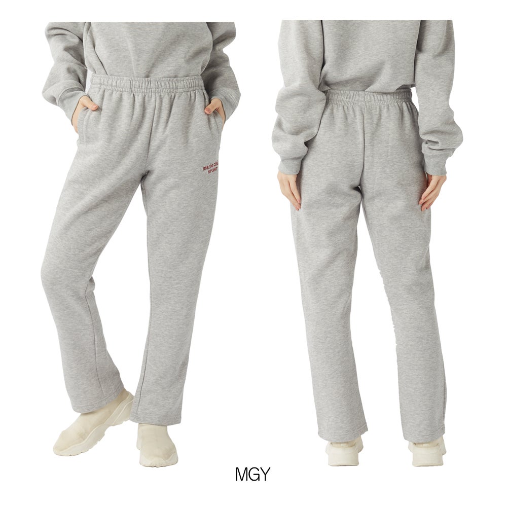 marie claire SPORT マリクレールスポーツ レディース 裏起毛スウェットロングパンツ NIKI445743