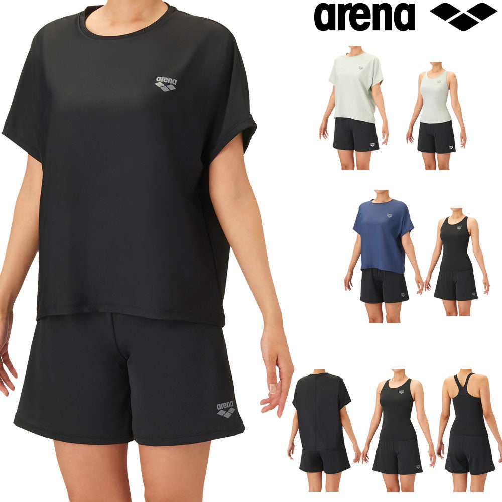 アリーナARENAフィットネス水着レディースフィットネスセパレートYバックミドルレッグ差し込みパッドパッド付きエステル2WAY2026年秋冬モデルAS6FWF64L